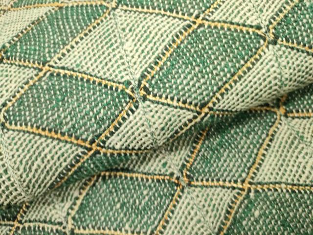 平和屋着物●全通柄袋帯　組織　幾何学文様　正絹　逸品　DABE1232op