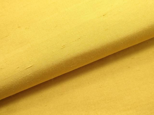 平和屋着物●九寸名古屋帯　紬地　黄金色　正絹　逸品　DABE1242op