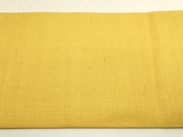 平和屋着物●九寸名古屋帯　紬地　黄金色　正絹　逸品　DABE1242op