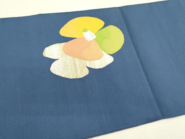 平和屋着物●爪掻き本綴れ　八寸名古屋帯　草花　金銀糸　正絹　逸品　DABE1244op