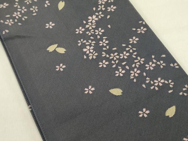 平和屋着物●両面　半幅帯　月兎　舞桜　DABE1254op
