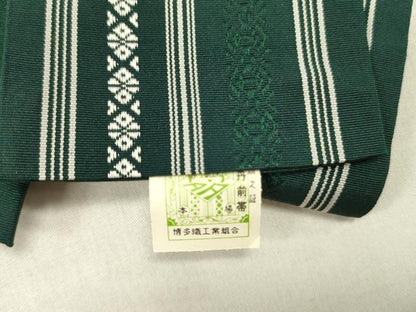 平和屋着物●男性　本場筑前博多織　角帯　献上　証紙付き　正絹　逸品　DABE1270op