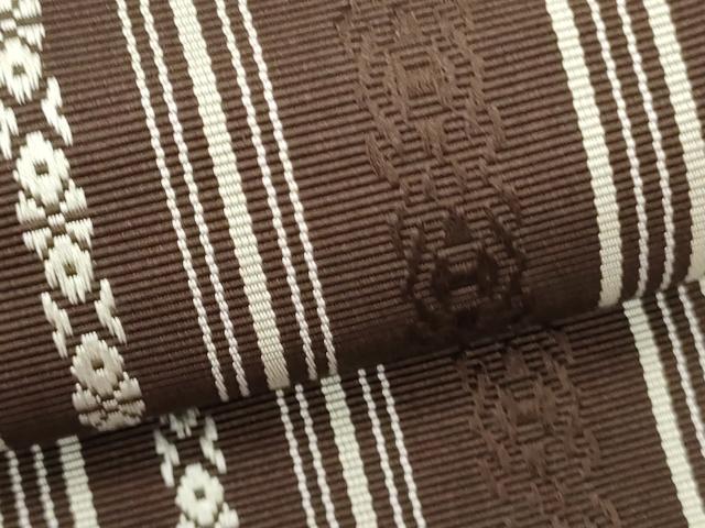 平和屋着物●男性　本場筑前博多織　角帯　献上　正絹　逸品　DABE1272op
