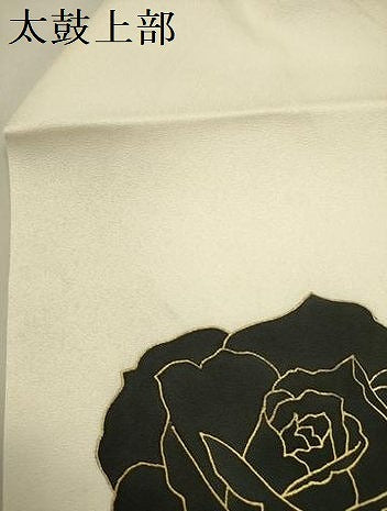 平和屋着物●九寸名古屋帯　薔薇　バラ　金彩　正絹　逸品　DABE1279op 平和屋着物○九寸名古屋帯 薔薇 バラ 金彩 正絹 逸品 DABE1279opの通販