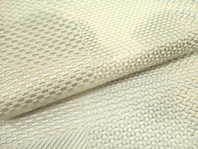 平和屋着物●本場筑前博多織　八寸名古屋帯　雲文　正絹　逸品　DABE1284op