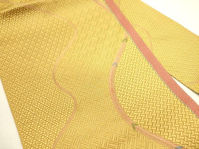 平和屋着物●本場筑前博多織　八寸名古屋帯　吉祥文　正絹　逸品　DABE1294op