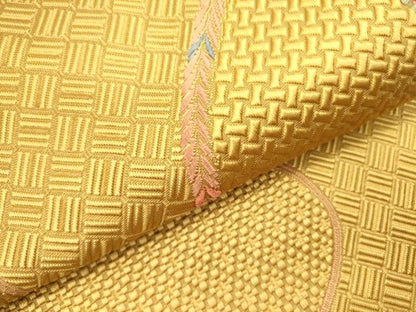 平和屋着物●本場筑前博多織　八寸名古屋帯　吉祥文　正絹　逸品　DABE1294op