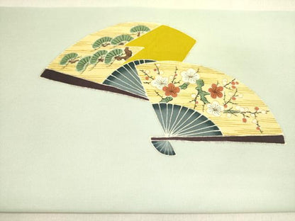 平和屋着物●塩瀬　九寸名古屋帯　童子　正絹　逸品　DABE1306op