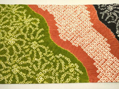 平和屋着物●名門　藤娘きぬたや・総絞り　九寸名古屋帯　道長華文　正絹　逸品　DABE1308op