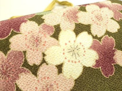 平和屋着物●つけ帯　枝桜　金彩　鬼しぼ縮緬　DABE1314op