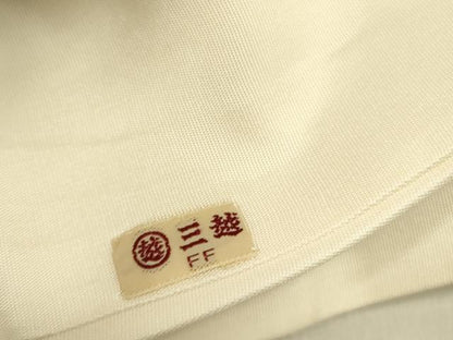 平和屋着物●塩瀬　九寸名古屋帯　手描き　枝楓文　金彩　三越扱い　逸品　DABE1326op