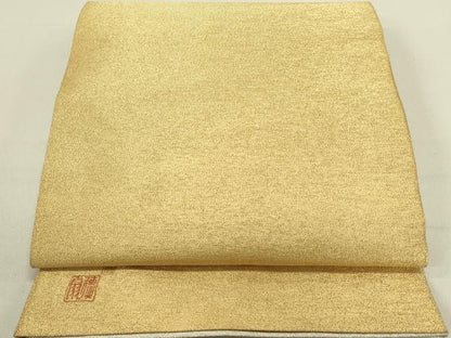 平和屋着物●国際的伝統工芸作家　十二代・藤林徳扇　苑寿　両面　全通柄袋帯　綴れ　駒刺繍 総刺繍 抽象文様 ワンポイント 逸品DABE1330op