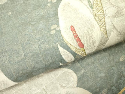 平和屋着物●六通柄袋帯　唐織　カラー　金銀糸　正絹　逸品　DABE1332op