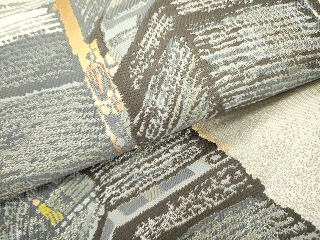 平和屋着物●六通柄袋帯　人物風景文　金糸　正絹　逸品　DABE1339op