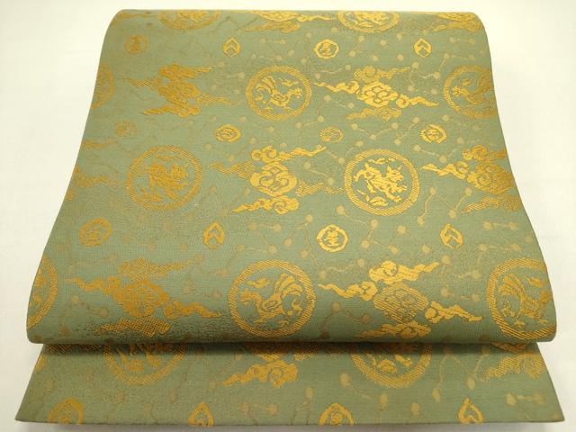 平和屋着物●六通柄袋帯　唐織　名物裂　天体文様錦　前田家旧蔵　正絹　逸品　DABE1348op