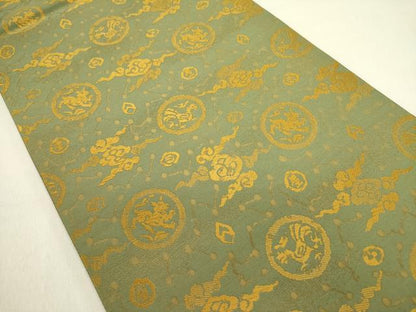 平和屋着物●六通柄袋帯　唐織　名物裂　天体文様錦　前田家旧蔵　正絹　逸品　DABE1348op