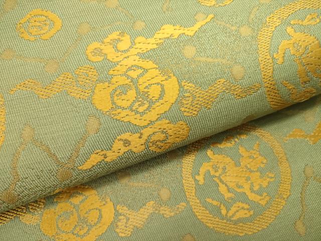 平和屋着物●六通柄袋帯　唐織　名物裂　天体文様錦　前田家旧蔵　正絹　逸品　DABE1348op