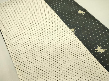 平和屋着物●全通柄京袋帯　跳び兎　綿　逸品　DABE1351op