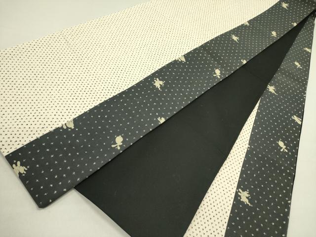 平和屋着物●全通柄京袋帯　跳び兎　綿　逸品　DABE1351op