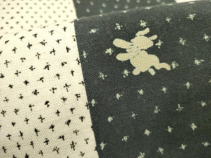 平和屋着物●全通柄京袋帯　跳び兎　綿　逸品　DABE1351op