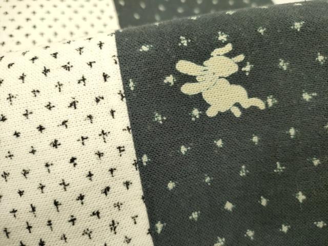 平和屋着物●全通柄京袋帯　跳び兎　綿　逸品　DABE1351op