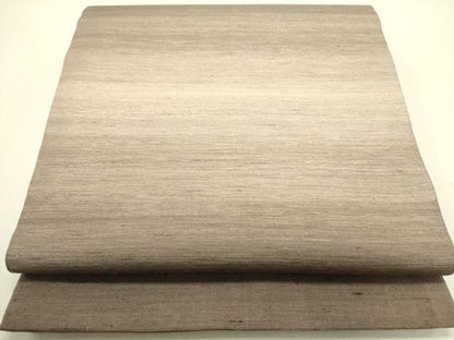 平和屋着物●全通柄袋帯　紬地　横段霞文　正絹　逸品　DABE1364op