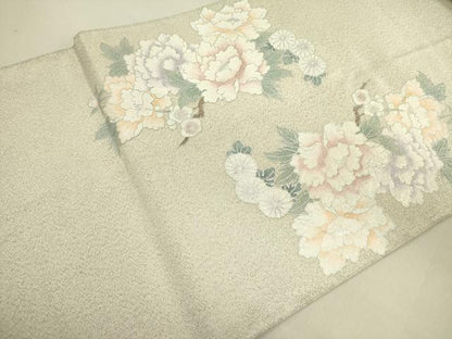 平和屋着物●綴れ　太鼓柄袋帯　花車文　金彩　正絹　逸品　DABE1365op