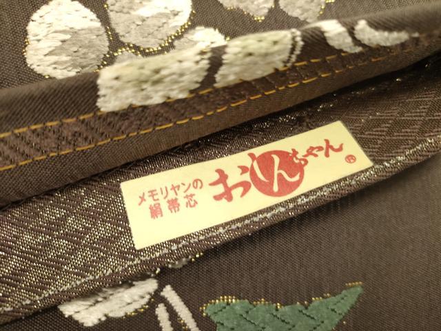 平和屋着物●六通柄袋帯　唐織　草花　金糸　正絹　逸品　DABE1369op