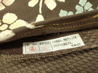 平和屋着物●六通柄袋帯　唐織　草花　金糸　正絹　逸品　DABE1369op
