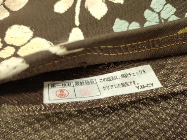 平和屋着物●六通柄袋帯　唐織　草花　金糸　正絹　逸品　DABE1369op
