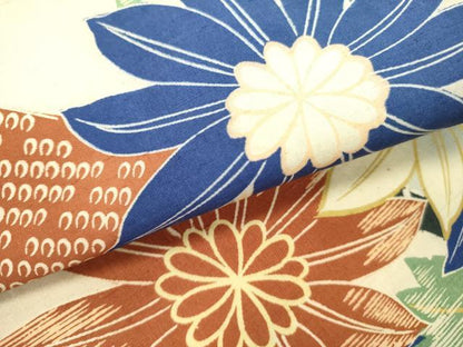 平和屋着物●アンティーク　大正ロマン　全通柄京袋帯　駒刺繍　花舟文　正絹　逸品　DABE1371op