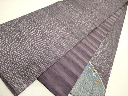 平和屋着物▽太鼓柄袋帯　スリーシーズン　春夏秋　すくい織　鳥文　金糸　正絹　逸品　DABE1376op