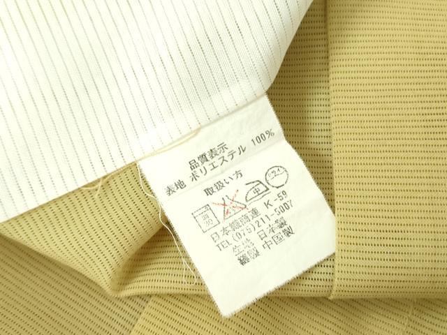 平和屋着物＊夏物　小紋　絽　麻の葉鞠文　洗える着物　DABE1383op