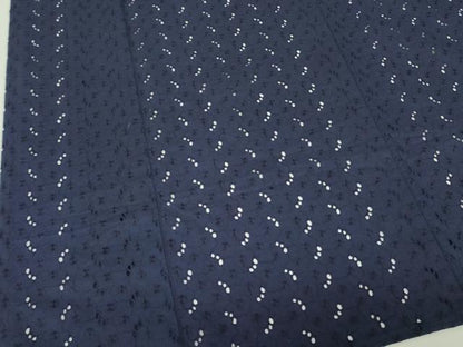 平和屋着物＊夏物 色無地 総レース 花尽くし 濃藍色 DABE1386op
