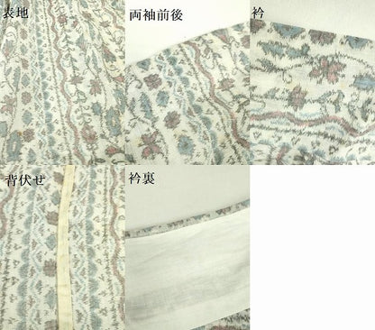 平和屋着物＊夏物 本場小千谷ちぢみ 花間道 麻 逸品 DABE1394op