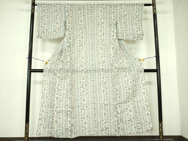 平和屋着物＊夏物 本場小千谷ちぢみ 花間道 麻 逸品 DABE1394op