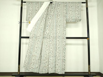 平和屋着物＊夏物 本場小千谷ちぢみ 花間道 麻 逸品 DABE1394op