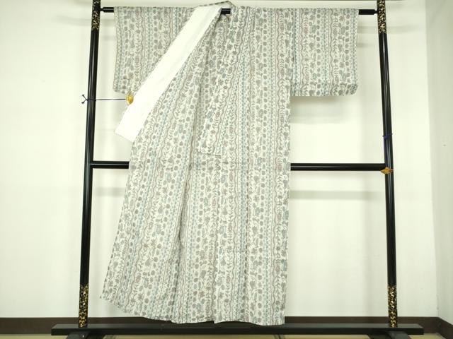 平和屋着物＊夏物 本場小千谷ちぢみ 花間道 麻 逸品 DABE1394op