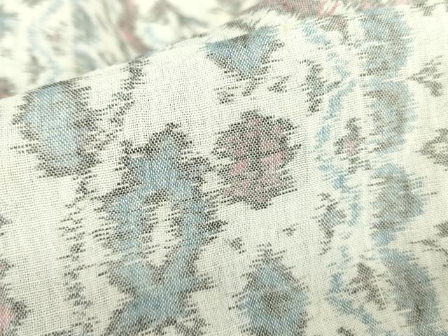 平和屋着物＊夏物 本場小千谷ちぢみ 花間道 麻 逸品 DABE1394op