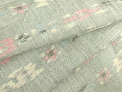 平和屋着物＊夏物 本場小千谷ちぢみ 横段抽象文 麻 逸品 DABE1398op