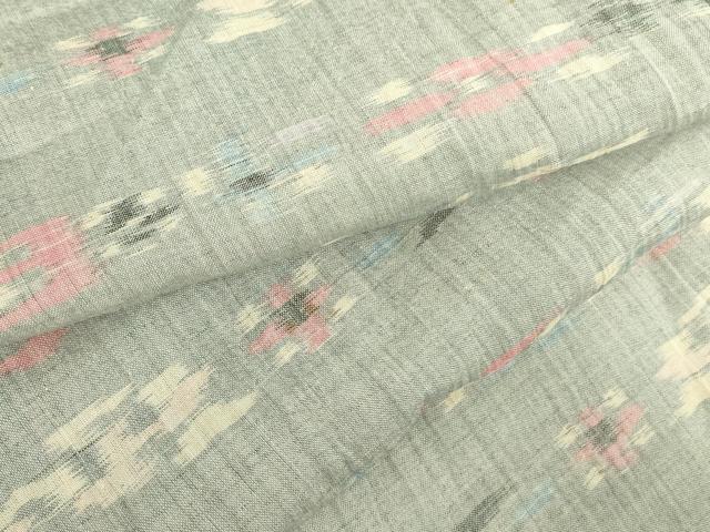 平和屋着物＊夏物 本場小千谷ちぢみ 横段抽象文 麻 逸品 DABE1398op