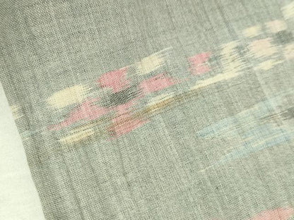平和屋着物＊夏物 本場小千谷ちぢみ 横段抽象文 麻 逸品 DABE1398op