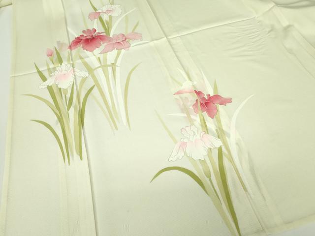 平和屋着物＊夏物 訪問着 絽 刺繍 カキツバタ 杜若 銀彩 正絹 逸品 DABE1400op