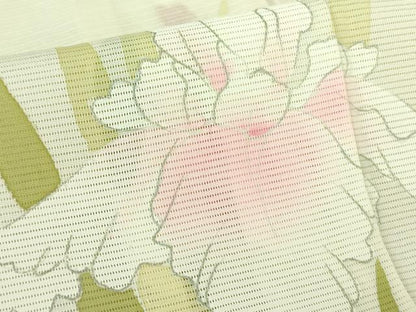 平和屋着物＊夏物 訪問着 絽 刺繍 カキツバタ 杜若 銀彩 正絹 逸品 DABE1400op
