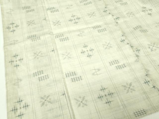 平和屋着物▽小紋　単衣　絣文様　洗える着物　DABE1403op