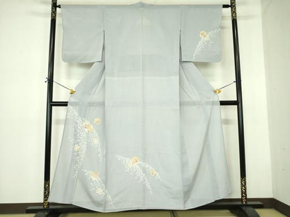 平和屋着物＊夏物 訪問着 絽 雪輪花文 金彩 正絹 逸品 DABE1407op