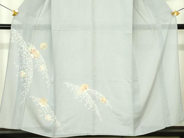 平和屋着物＊夏物 訪問着 絽 雪輪花文 金彩 正絹 逸品 DABE1407op