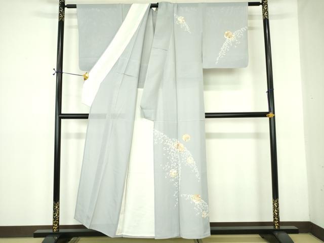 平和屋着物＊夏物 訪問着 絽 雪輪花文 金彩 正絹 逸品 DABE1407op