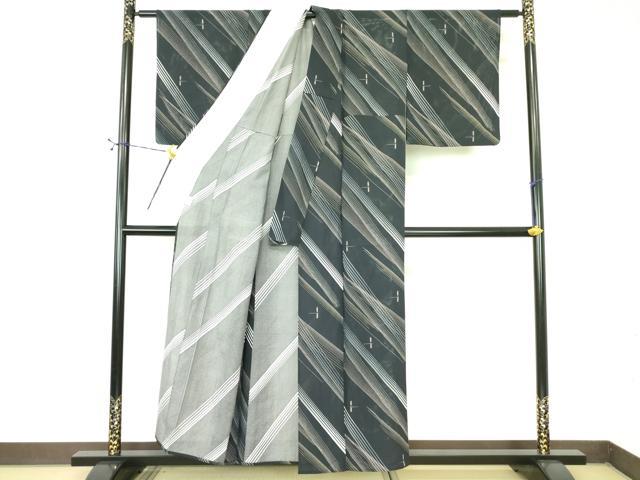 平和屋着物＊夏物 小紋 絽 トンボ 正絹 逸品 DABE1409op