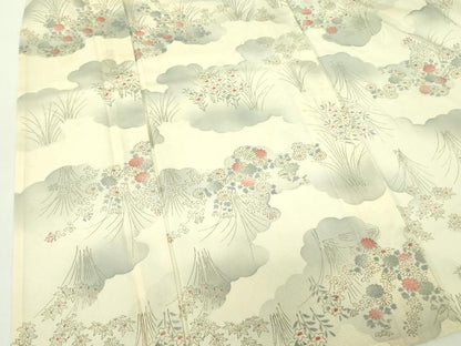 平和屋着物＊夏物 小紋 絽 雲取花文 正絹 逸品 DABE1410op